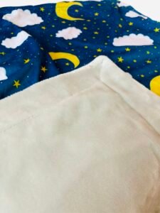 Night Sky Design - Luxury Double Layered Mink Baby Blanket, Navy Blue and Gray